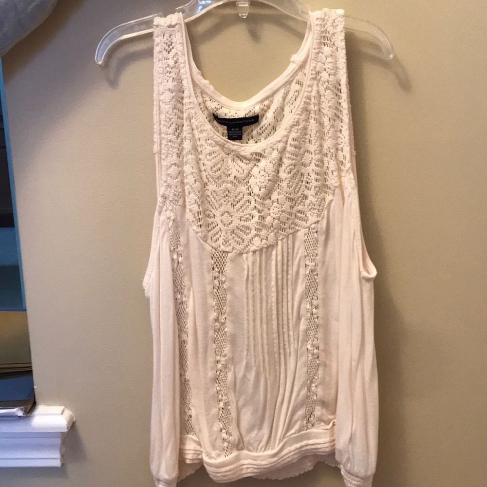 American Eagle White Tank Top - Picture 1 of 3